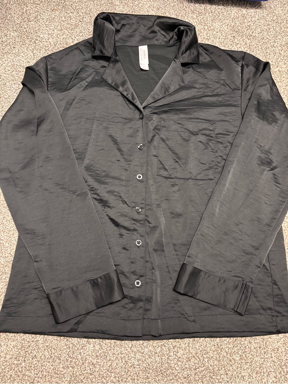 Black silk long sleeve
